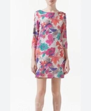Zara floral sequin shift dress size S